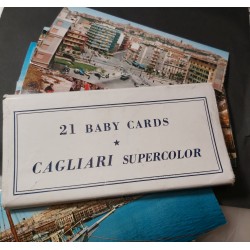 CAGLIARI 21 BABY CARDS SUPERCOLOR ANNI 50/60 IN CONFEZIONE ORIGINALE 